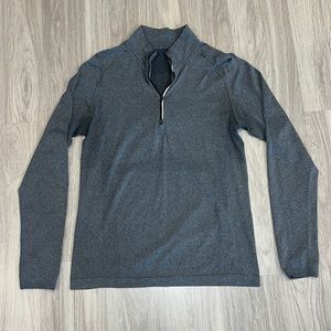 Men’s Lululemon Metal Vent Long Sleeve quarter zip, size M, dark gray